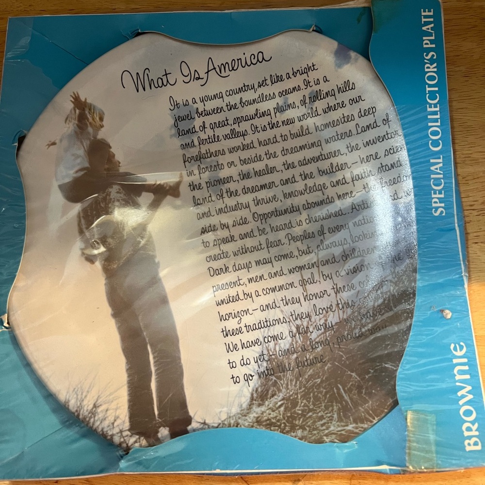 Browne What Is America Vintage Special Collectors Plate